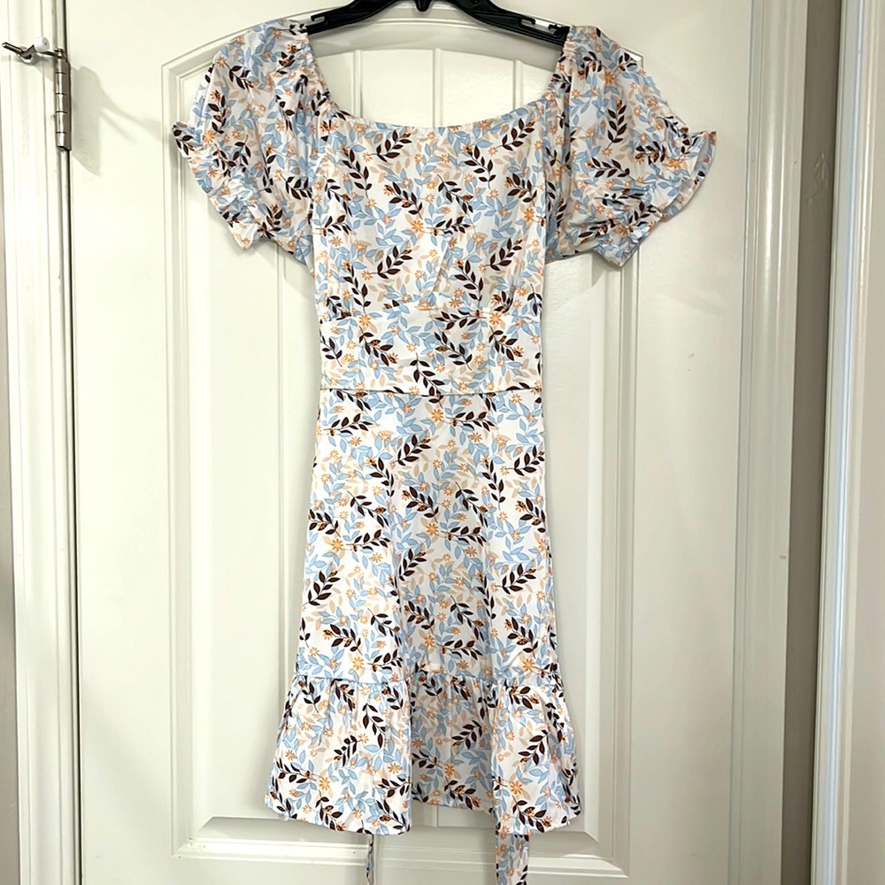 Floral print short dress